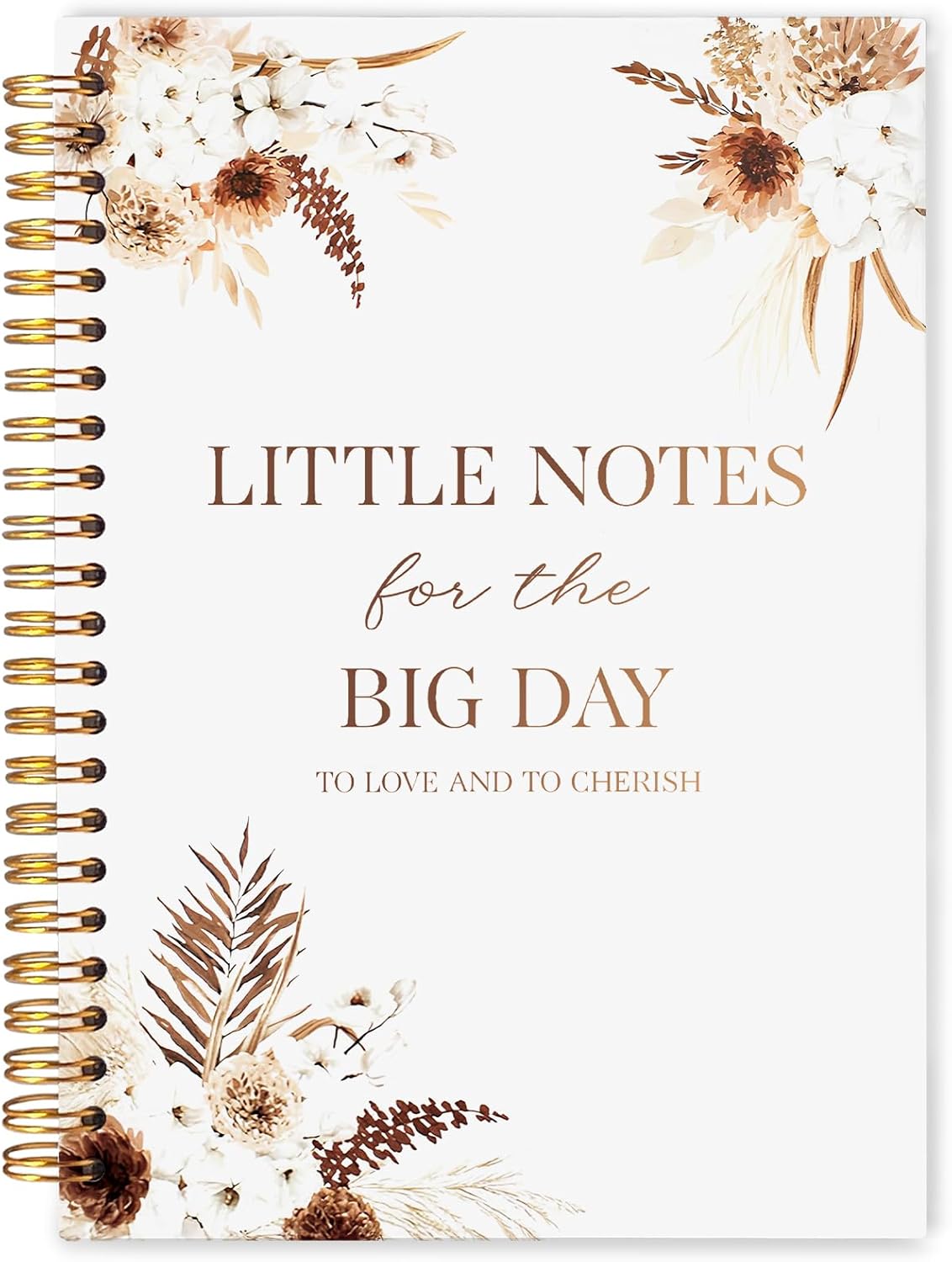 Floral Wedding Notebook Journal 5.5x8.3, Wedding Engagement Gifts for Couples, Bridal Gifts for Bride Notebooks for Note Taking, Little Notes for the 