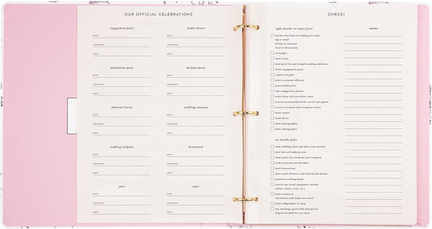 kate spade new york Wedding Planner, Bridal Icons | Bridal Wedding Planner Binder, Personal Organizer for Bride to Be for To-Do Lists, Notes, Budgetin 3
