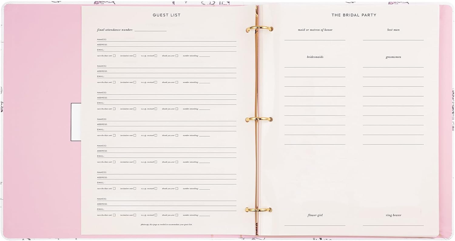 kate spade new york Wedding Planner, Bridal Icons | Bridal Wedding Planner Binder, Personal Organizer for Bride to Be for To-Do Lists, Notes, Budgetin 4