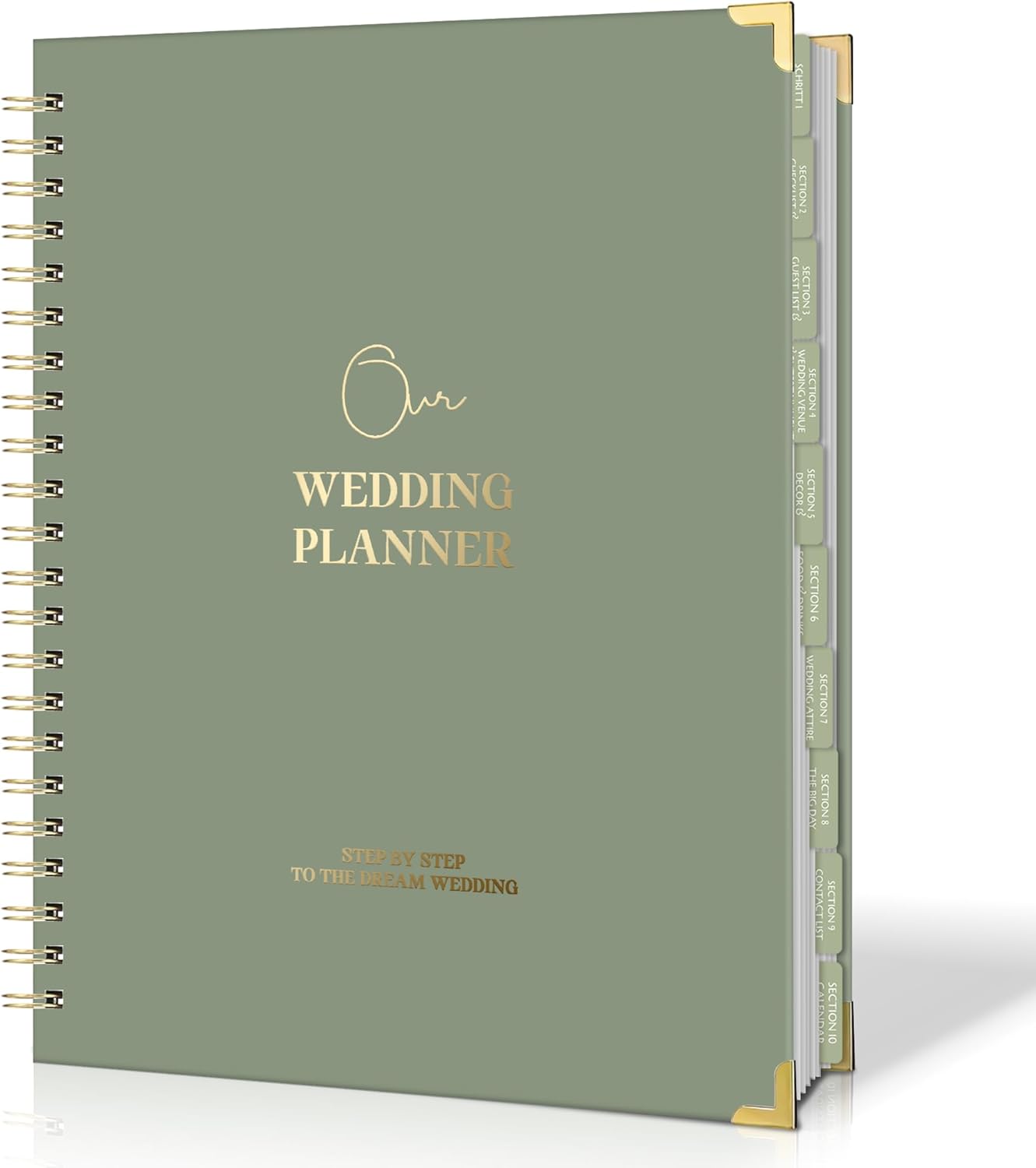 Wedding Planner Book and Organizer - A4 Wedding Planning Book with Checklist, Calendar & Tips - Makes Your Countdown Planning Easy - Engagement Gifts 