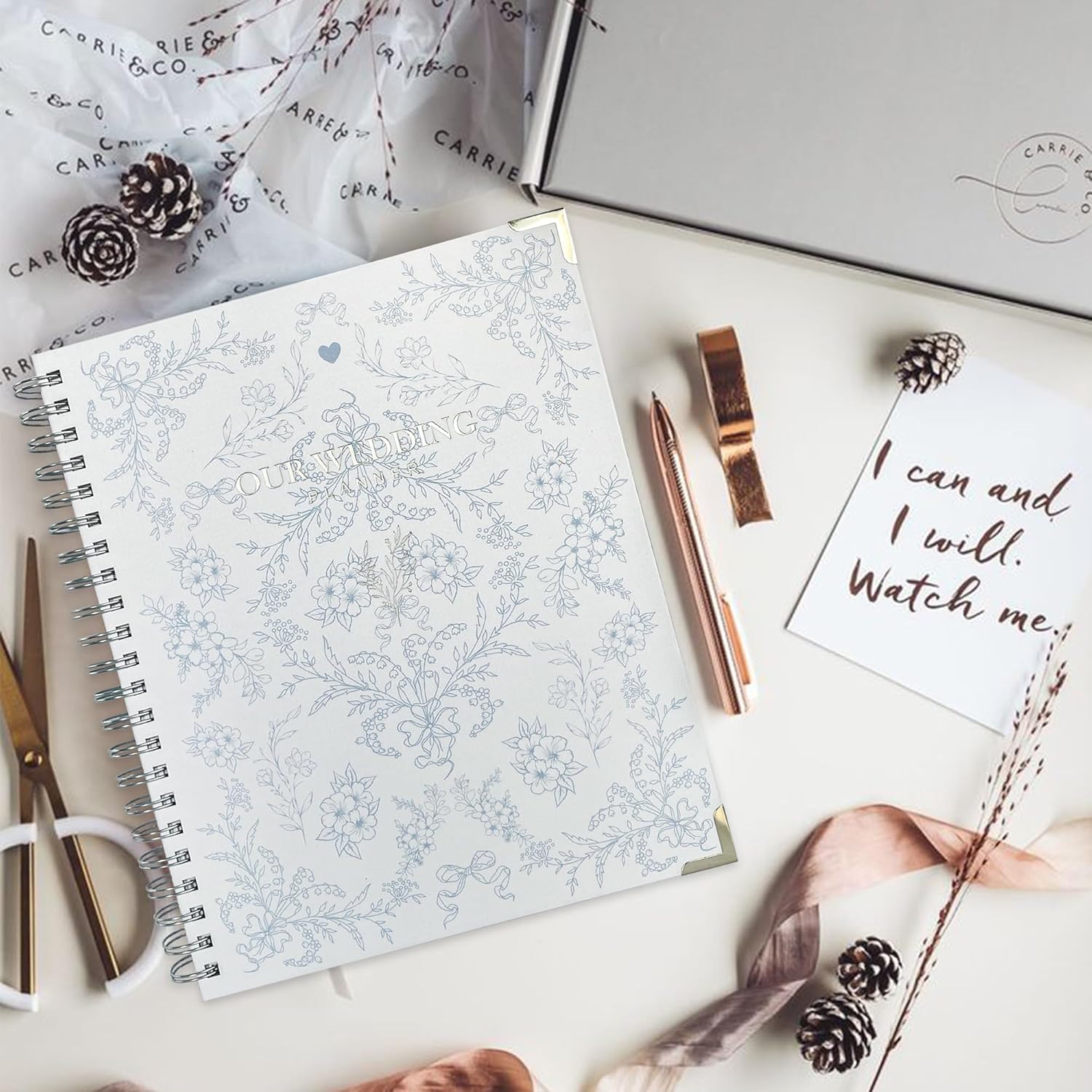 Bride Squad Wedding Planner Book and Organizer | Bridal Wedding Planner Book with Countdown Calendar & Checklists | A Thoughtful Engagement Gifts for  2