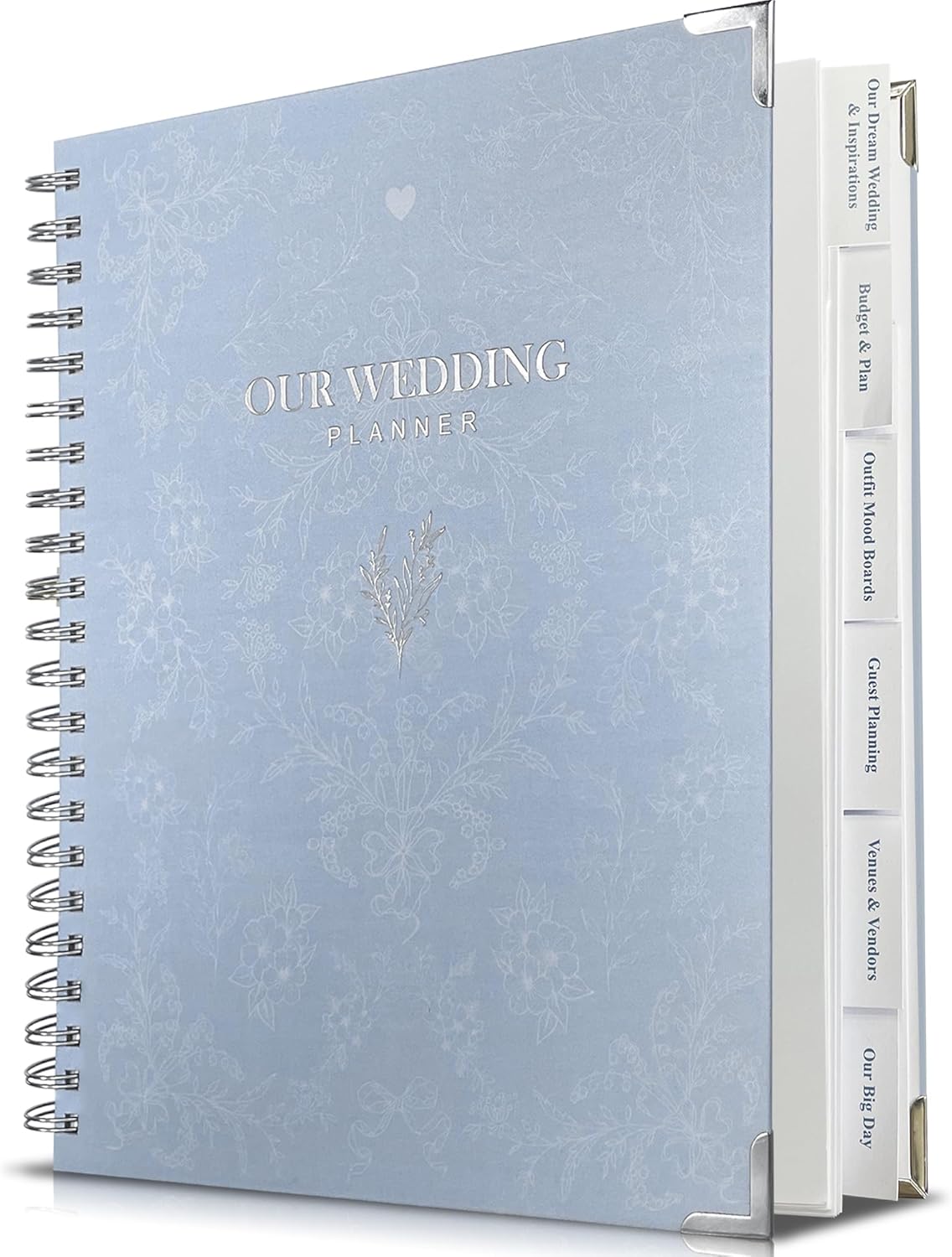 LADY&HOME Wedding Planner Book and Organizer - Wedding Planning Book for Bride,Linen Binder with Countdown Calendars & Checklists - Perfect Engagement