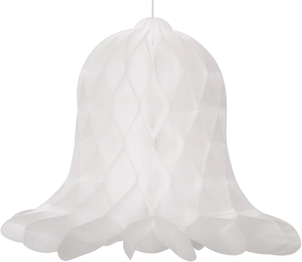 White Bells Honeycomb Paper Decorations - 9'', 3 Count - Elegant Paper Party Decor for Weddings, Showers, and Celebrations