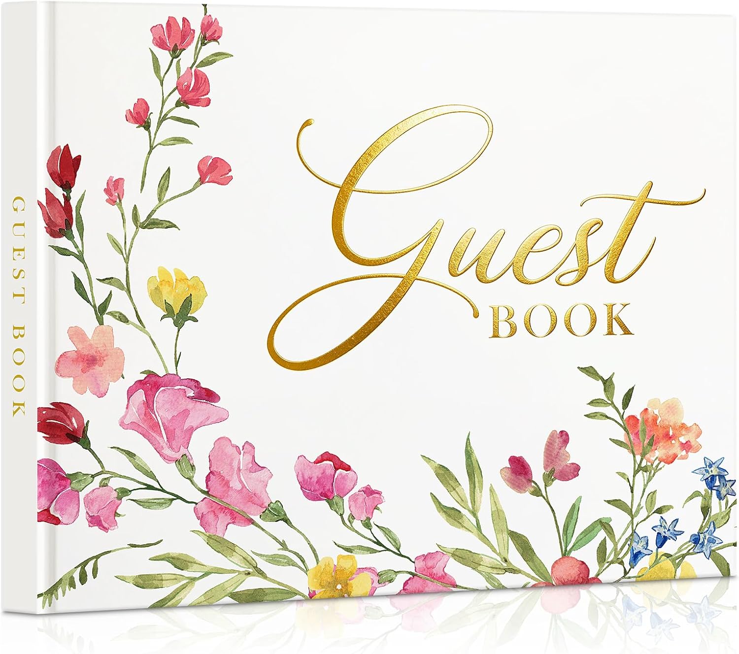 EVERLORIA Wedding Guest Book, 108 Blank Pages Guest Sign in Book, Leather Hardcover Signature Polaroid Guestbook for Wedding Reception Bridal Baby Sho