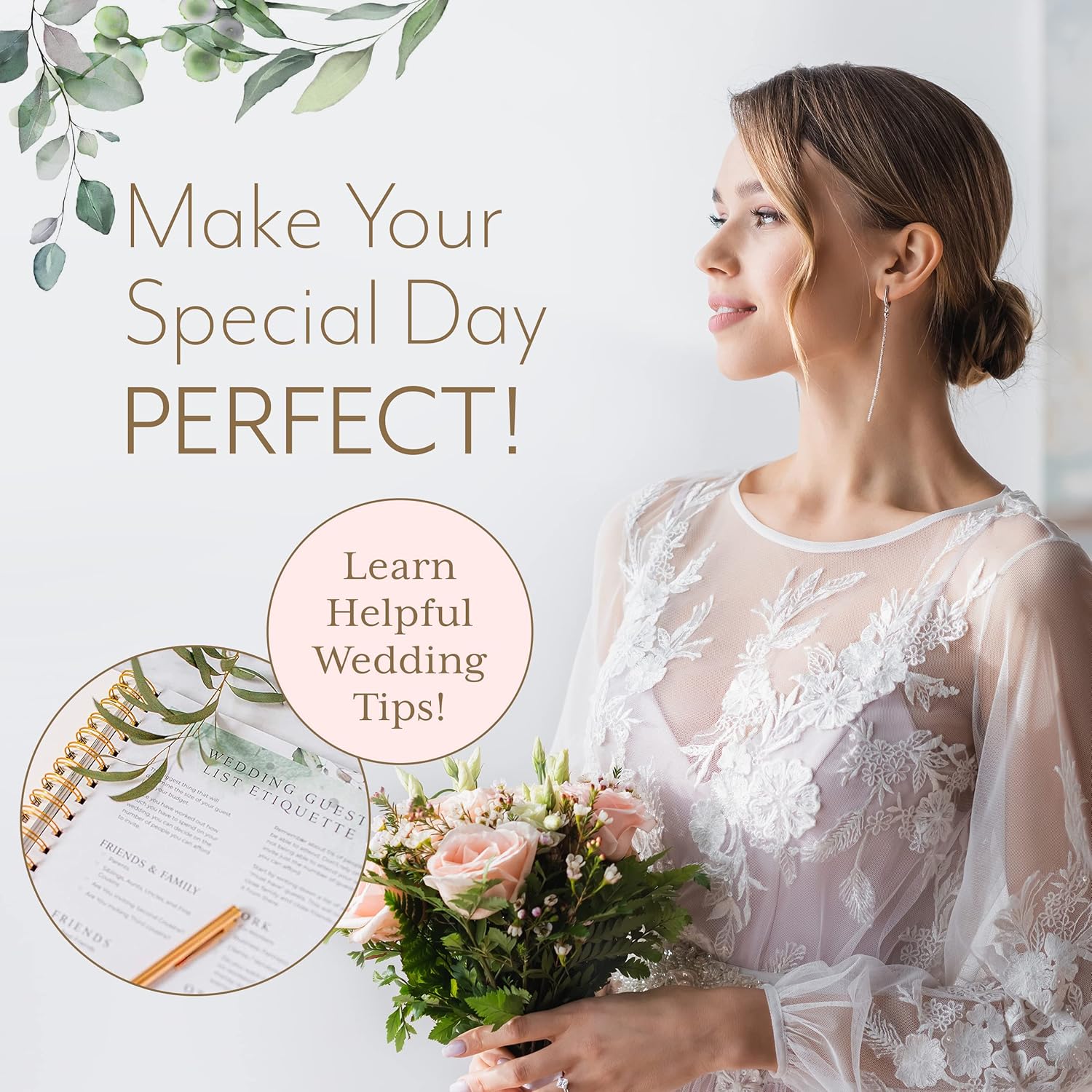 Your Perfect Day Wedding Planner Book and Organizer - Wedding Planner Book - Bridal Planning Binder with Countdown Calendar - Bride Gifts - (FLORAL) 2