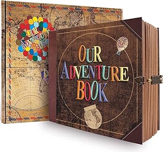 Our Adventure Book Vintage Scrapbook Journal | Travel memory album for couples, wedding gifts, photos, tickets, notes and DIY keepsakes