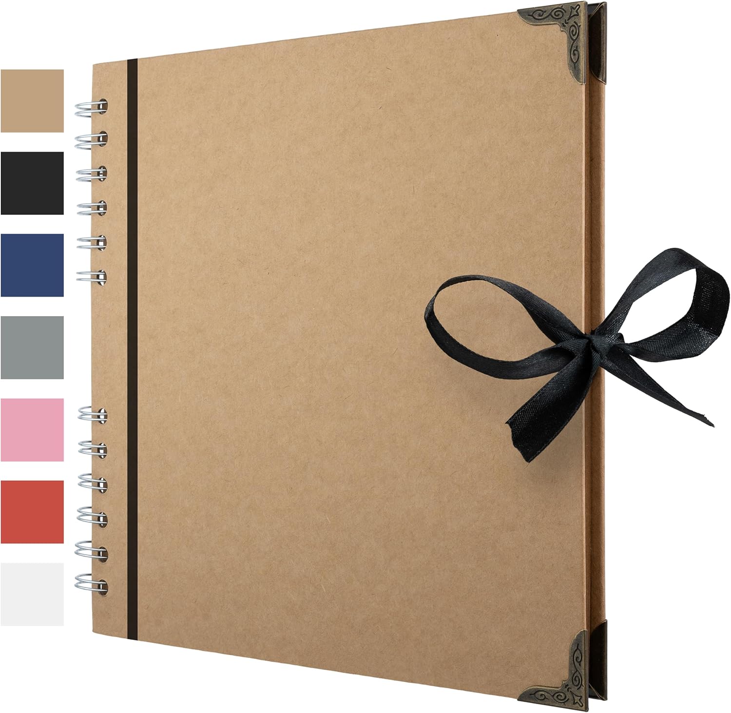 Bstorify Scrapbook Album 60 Pages (8 x 8 Inch) Brown Thick 200gsm Kraft Paper, Photo Album Scrapbook, Memory Book - Ideal for Your Scrapbooking Albums