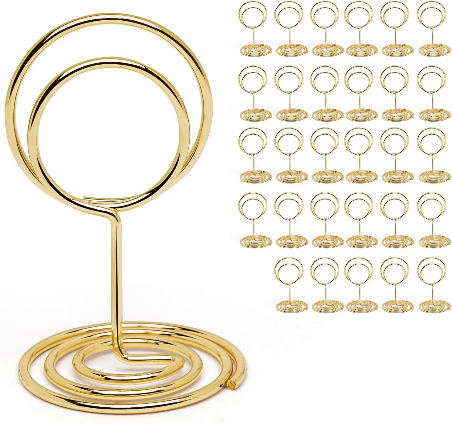 UMETDO 30PCS Table Number Holders Place Card Holder - Photo Holders for Tables, Cards Stand Name Menu Clips,Small Table Sign Holders for Wedding Anniv