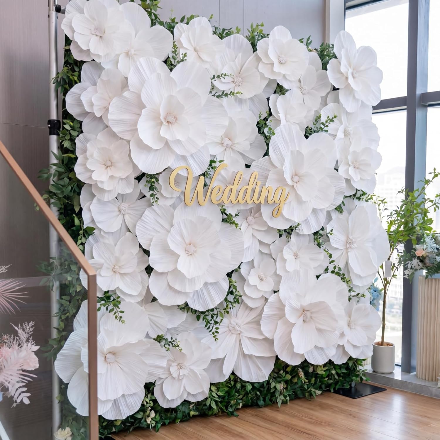 Giant Paper Flowers Artificial Large Paper Flower Decoration for Handcrafted Wall Backdrop Christmas Mexican Wedding Graduation Bridal Shower Birth Pa