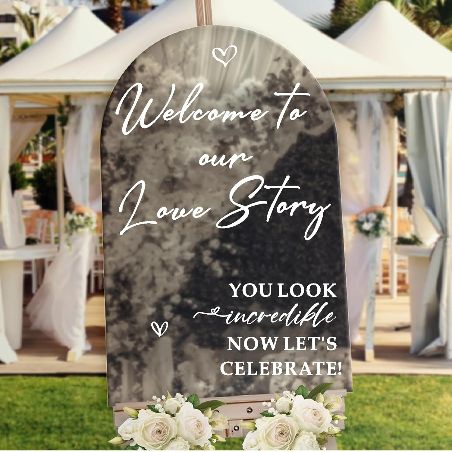 Wedding Welcome Signs Wedding Stickers for Mirror Glass Welcome to Our Weddings Vinyl Lettering Decal Signs Removable Our Love Story Signs Decals Marr