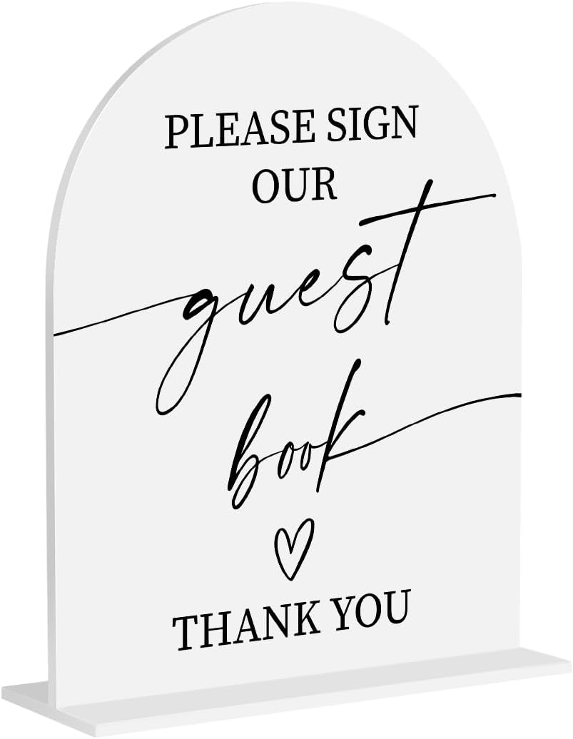 Please Sign Our Guestbook Sign Wedding Guest Book Acrylic Sign for Wedding Bridal Shower Baby Shower Ceremony Reception Event Party Welcome Guestbook 